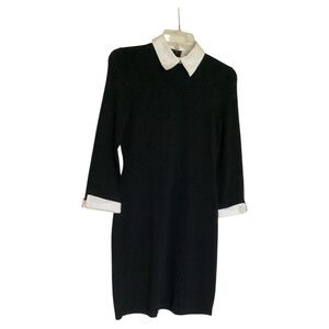Ralph Lauren Black and White dress with cuffed sleeves.